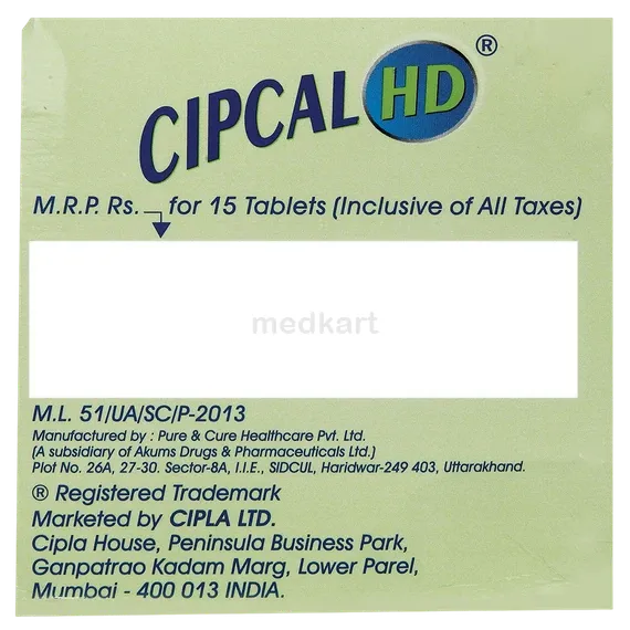 cipcal hd tablet 15's